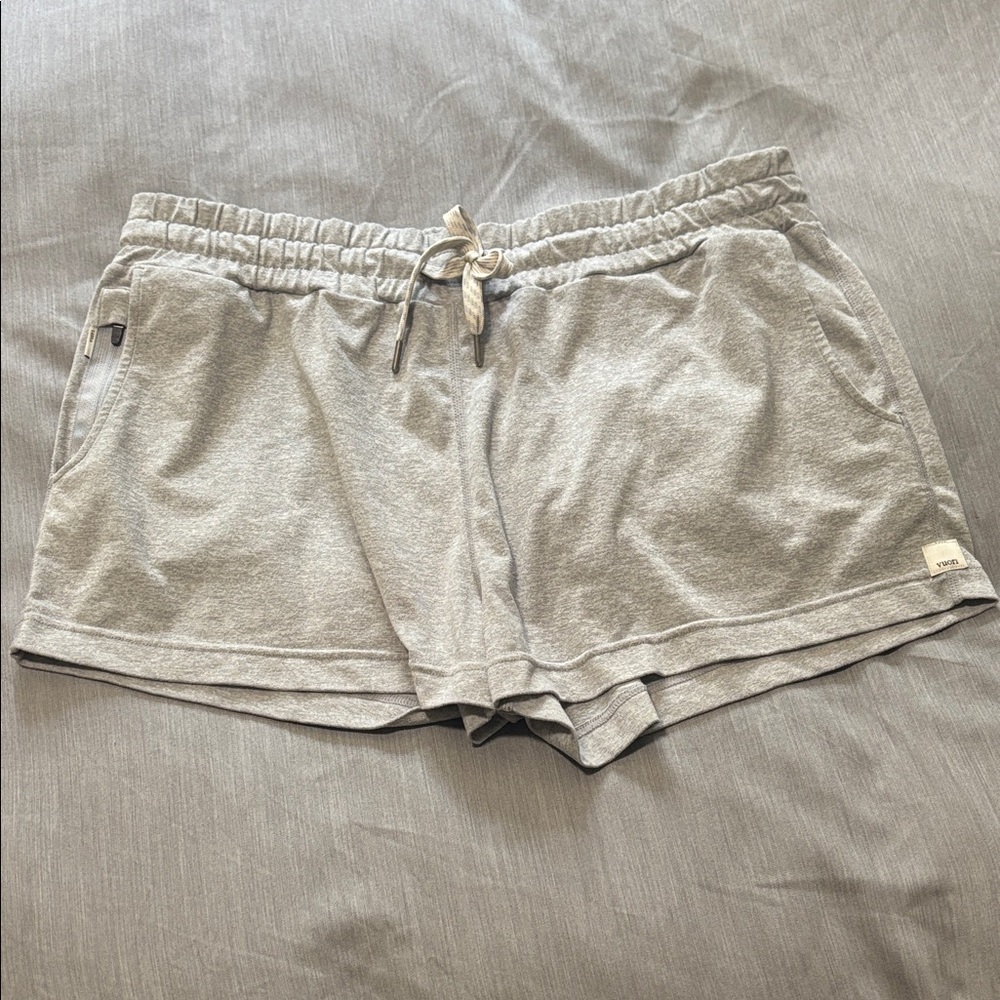 Women's Gray Drawstring  Vuori Shorts